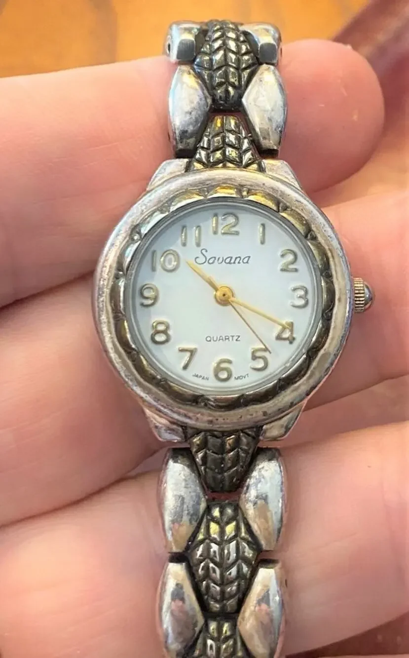 Women's Two Tone 25mm Savana Watch, Bracelet Band, Great Detail
